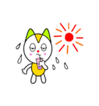 Lemon Cat + Blue Cat（個別スタンプ：8）