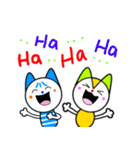 Lemon Cat + Blue Cat（個別スタンプ：24）