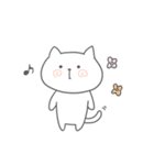 しろねこ会話（個別スタンプ：1）