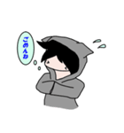 猫パーカーのねこすけ（個別スタンプ：19）
