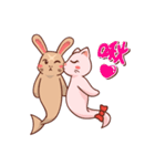 Sea rabbit with Sea cat in love（個別スタンプ：27）