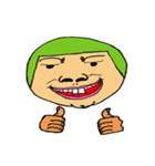 Men green hair overbite（個別スタンプ：1）