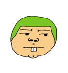 Men green hair overbite（個別スタンプ：4）