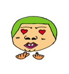 Men green hair overbite（個別スタンプ：6）