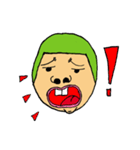 Men green hair overbite（個別スタンプ：9）