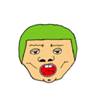 Men green hair overbite（個別スタンプ：14）