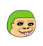 Men green hair overbite（個別スタンプ：15）