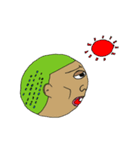 Men green hair overbite（個別スタンプ：19）