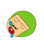 Men green hair overbite（個別スタンプ：20）