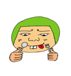 Men green hair overbite（個別スタンプ：21）