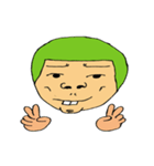 Men green hair overbite（個別スタンプ：29）