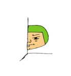 Men green hair overbite（個別スタンプ：30）