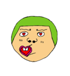 Men green hair overbite（個別スタンプ：33）