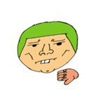 Men green hair overbite（個別スタンプ：36）