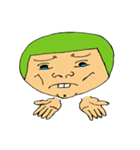 Men green hair overbite（個別スタンプ：37）