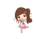 Honey little girl happy everyday. +（個別スタンプ：11）