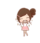 Honey little girl happy everyday. +（個別スタンプ：34）