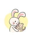 Rabbit and Cat in Love. +（個別スタンプ：11）
