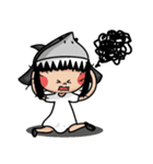 Crazy shark men and women（個別スタンプ：2）