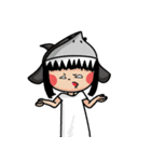 Crazy shark men and women（個別スタンプ：4）