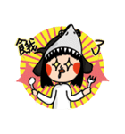 Crazy shark men and women（個別スタンプ：8）