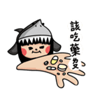 Crazy shark men and women（個別スタンプ：17）