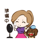 Girl and Dachshund（個別スタンプ：19）