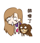 Girl and Dachshund（個別スタンプ：26）