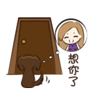 Girl and Dachshund（個別スタンプ：30）