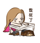 Girl and Dachshund（個別スタンプ：37）