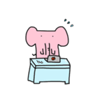 ピンクいゾウ（個別スタンプ：8）