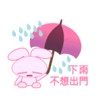 pink share rabbit（個別スタンプ：8）