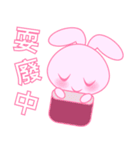 pink share rabbit（個別スタンプ：10）