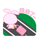 pink share rabbit（個別スタンプ：16）