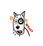 Butterier White Dog (animated)（個別スタンプ：7）