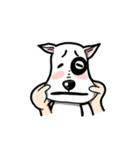 Butterier White Dog (animated)（個別スタンプ：9）