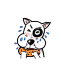 Butterier White Dog (animated)（個別スタンプ：11）