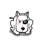 Butterier White Dog (animated)（個別スタンプ：12）