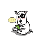 Butterier White Dog (animated)（個別スタンプ：13）