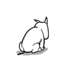 Butterier White Dog (animated)（個別スタンプ：16）