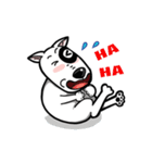 Butterier White Dog (animated)（個別スタンプ：18）