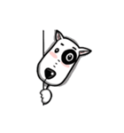 Butterier White Dog (animated)（個別スタンプ：21）