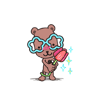 Animated Vanyui Teddy Bear Superhero（個別スタンプ：3）