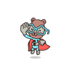 Animated Vanyui Teddy Bear Superhero（個別スタンプ：14）