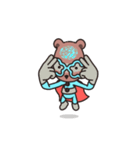 Animated Vanyui Teddy Bear Superhero（個別スタンプ：17）