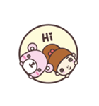 Little kuma and the sister（個別スタンプ：1）