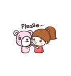 Little kuma and the sister（個別スタンプ：32）