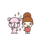 Little kuma and the sister（個別スタンプ：33）