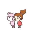 Little kuma and the sister（個別スタンプ：36）