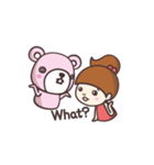 Little kuma and the sister（個別スタンプ：39）